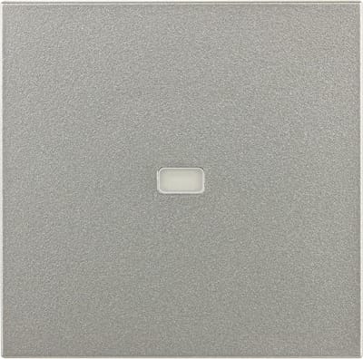 Schakelaarafdekking - Afdekplaat Bedieningspaneel - Bedieningselementen Afdekken - Met Lens voor Indicatielampje - 55 x 55 mm - Platinum