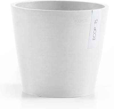 Ecopots Amsterdam 20 - Pure White - Ø20 x H17,1 cm - Ronde witte bloempot