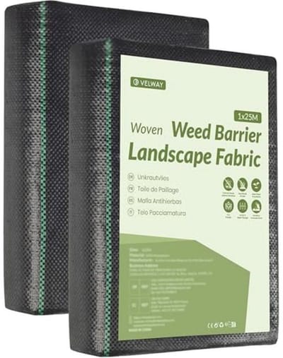 Heavy Duty Onkruidbestrijdingsmembraan 1 x 25 m - Effectieve Barrière voor Kunstgras en Bloembedden