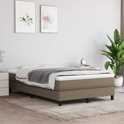 vidaXL - Pocketveringmatras - medium - 120x200x20 - cm - stof - taupe