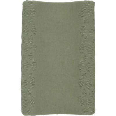 Meyco Baby Diamond aankleedkussenhoes - biologisch - forest green - 50x70cm