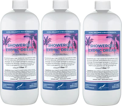 Claudius Douchegel Exotic Dream 1 liter - set van 3 stuks - Showergel