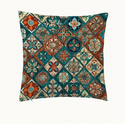 Mandala kussenhoes 45x45 cm - Fluweelzacht - DUBBELZIJDIG BEDRUKT - Flower
