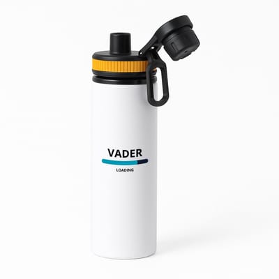 Hacebo® - vader loading waterfles met draaidop oranje - Papa - ochtendkoffie laden - vader cadeautjes - vaderdag - verjaardagscadeau - verjaardag - cadeau - geschenk - kado - gift - vader artikelen - water fles - 850ML