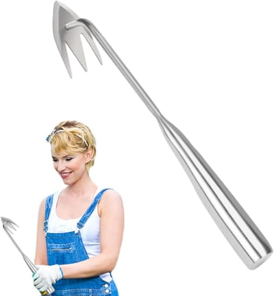 Tuingereedschap - Wiedgereedschap - Onkruid verwijderen - Duurzaam mangaanstaal - 35 cm - Roestvrij staal