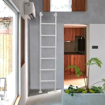 Zoldertrap Metaal - Stapelbedladder Kelder - Veilige Toegang Creëren - Hittebestendige Lak - 100-300 cm Verstelbaar - Zwart
