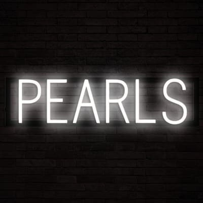 PEARLS - Lichtreclame Neon LED bord verlicht | SpellBrite | 59,64 x 16 cm | 6 Dimstanden & 8 Lichtanimaties | Reclamebord neon verlichting