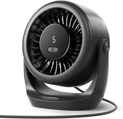 Solvix tafel ventilator geluidloos - Portable Deskventilator - Compact Ontwerp - Krachtige Wind tot 6 m/s - 360° Verstelbare Tilt - Voor Thuis en Kantoor