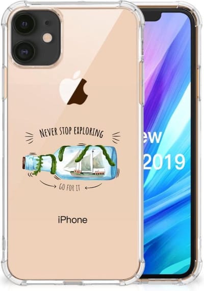 Apple iPhone 11 Stevig Bumper Hoesje Boho Bottle