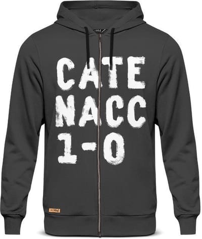 FC Kluif Catenaccio '1-0' vest - maat S / Small - Heren lifestyle vest - Hoodie met rits - Katoen
