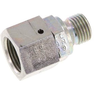 G 3/8'' x G 1/4'' F/M Verzinkt Stalen Neusstuk 350 Bar - Hydrauliek