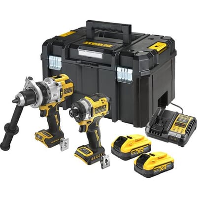 DeWALT DCK2200H2T Accu combiset 2-delig (DCD1007 + DCF860) 18V XR POWERSTACK 5.0Ah in TSTAK