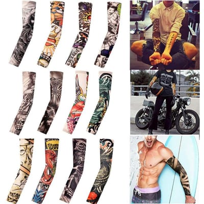 12 Paires de Manches Rafraîchissantes pour Tatouages, Basketball, Golf, Sports, Protection UV et Solaire