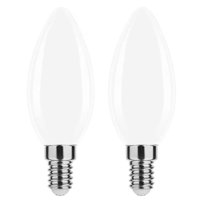 Modee E14 LED Lamp 7W - 806lm - 2700K - Warm Wit - LED Filament Melkglas Kaarslamp B35 - Vervangt 50W Halogeen Gloeilamp - 2 stuks