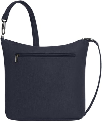 Travelon Metro Anti-Diefstal Crossbody Schoudertas - Grote Dames Schoudertas met RFID & Tablet Vak - 7,5L - Donkerblauw