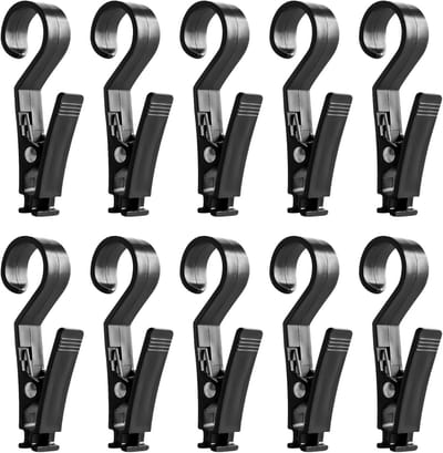 Wasknijpers met haken, 10 stuks wasknijpers camping blacklight haken laarzenklemmen camping tenthaken buiten handdoekklemmen multifunctionele cliphaken voor campinglampen