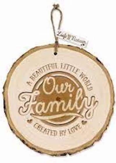 Boomschijf - Woondecoratie - Wandbord - Our Family