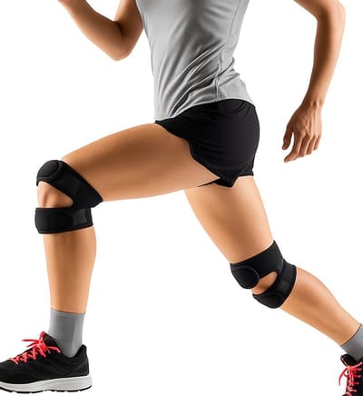 Dubbele Knieband Sport – Verstelbare Patella Band – Comfort & Stabiliteit – Lichtgewicht & Ademend – Fitness, Hardlopen & Training – Zwart
