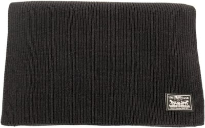 Herenschal - Sjaal Mannen - Warmte en Stijl - Iconische Patch - One Size - Zwart