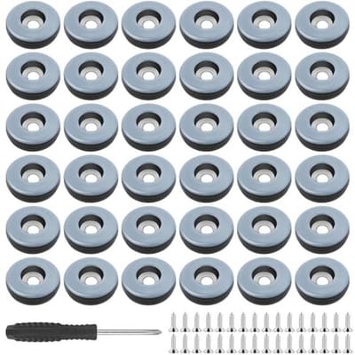 Vloerglijders Set van 36 Stuks Ø 22 mm - Zwarte Meubelglijders voor Perfecte Bescherming en Onderhoud