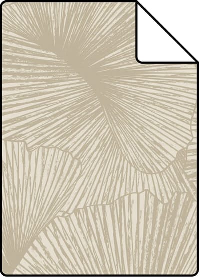 Proefstaal Origin Wallcoverings behang 3D-motief bladeren beige - 26.5 x 21 cm - 348006-S