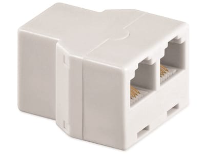 Goobay RJ-12 Adapter, RJ-12 FM, 2x RJ-12 FM, Wit