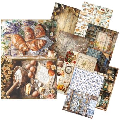 Motief strozijde assortiment "Cookbook", set van 8