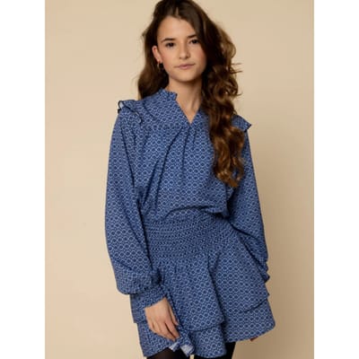 LOOXS 10sixteen Meisjes blouse - Maat 128 in de kleur Blauw van 100% Polyester - 2531-5121-881