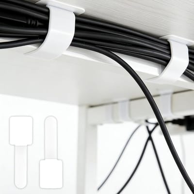 Kabelbeheer Set van 30 Stuks - Zelfklevende Kabelhouders en Kabelgoot voor Thuiswerkplek, Gaming en Organisatie