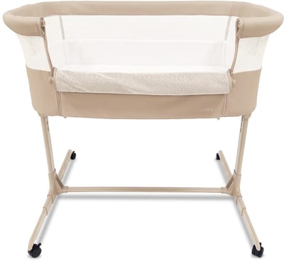 LUVION® Co Sleeper Daylight Sand – Aanschuifbedje – Baby Wieg – Co-Sleeper – Verstelbaar – Inclusief Matras – Beige