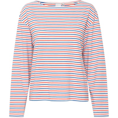 Dames-T-shirt met lange mouwen en boothals Ichi Mira
