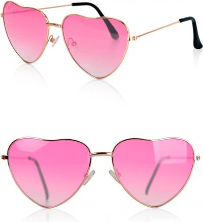 Roze hartjes bril