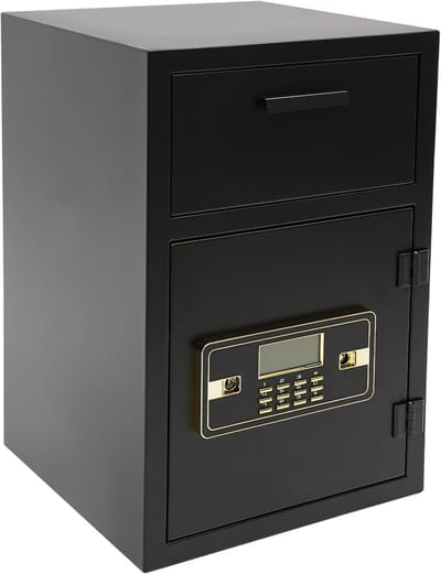 Grote Pakketbox - Brievenbus Stembus - Veilig Opslaan - Gelegeerd Staal - 35 x 35 x 55 cm - Zwart
