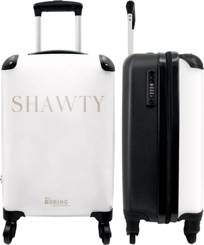 NoBoringSuitcases.com - Witte koffer dames - Past binnen 55x40x20 cm en 55x35x25 cm - Witte trolley handbagage vrouwen - Reizen accesoires - Suitcase cabin - Valiezen met wieltjes volwassenen - Reiskoffer op wielen - Rolkoffer - Cadeau voor vriendin