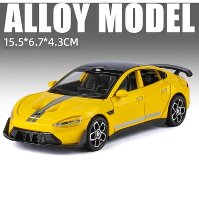 1:Échelle 32 Yangwang U9 Su7 Voiture à Énergie Nouvelle Modèle Jouet Tirer en Arrière Corps en Alliage Modèles de Supercars Miniatures Jouets Décoration de Maison