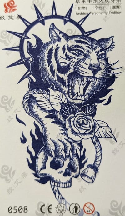 Semi-permanente tatoeage - Bijna original - Makkelijk in gebruik - Kool - Sexy - Waterbestendig - Mooie ontwerpen - Natuurlijk Veganistisch - Niet-toxisch – Duur tot 10 a 15 dagen - Door idereen te gebruiken.- A11