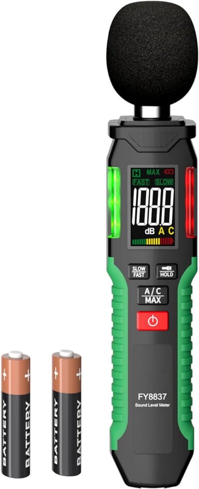 Professionele Decibelmeter - DB Meter - Geluidsmeter - Groen