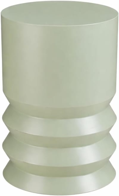Ronde bijzettafel - Salontafel plantenrek - Woonkamer decoratie - Handgemaakt ijzeren design - 46x30 cm - Groen