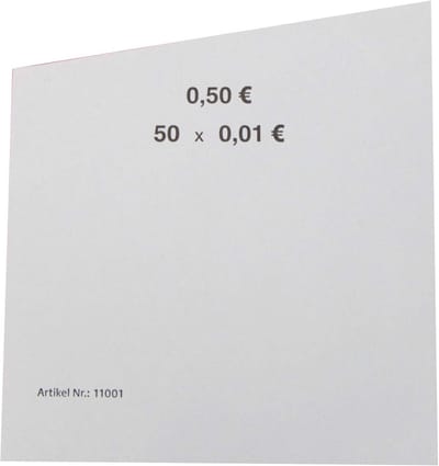 Handrolpapier voor Euro-munten - 50 Stuks, Voor Diverse Münzen van 1 Cent tot 2 Euro