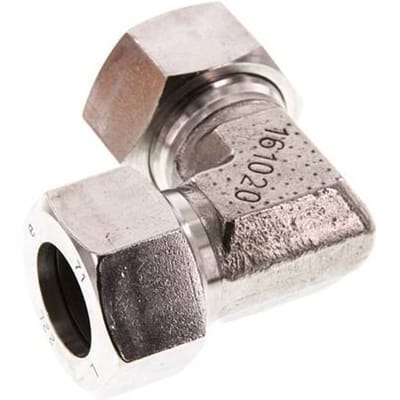 22L RVS Elbow 90deg Snijring 160 Bar DIN 2353 - FL2E-C-ST-22-L