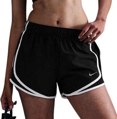 Nike Dri-FIT hardloopshorts met halfhoge taille en binnenbroekje voor dames Tempo - Zwart- Dames, Zwart M
