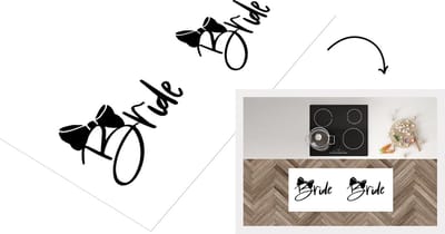 Keukenloper - Loper keuken - Bruid - Quotes - 'Bride' - Spreuken - 120x50 cm - Keukenloper vinyl