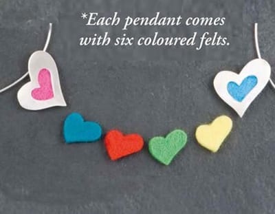 Heart Funky Felts Zilveren hanger
