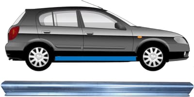 Reparatie dorpel voor Nissan Almera N16 1999-2007 / Links = Rechts (symmetrisch)