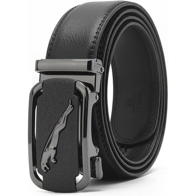 Matte Automatische Gesp Opening Twee Laags Koeienhuid Riem Zakelijke en Casual Heren Trendy Riem 110-130cm black