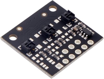 QTRX-MD-03A Reflectiesensor Array: 3-kanaals, 8 mm pitch, analoge output, lage stroom Pololu 4443