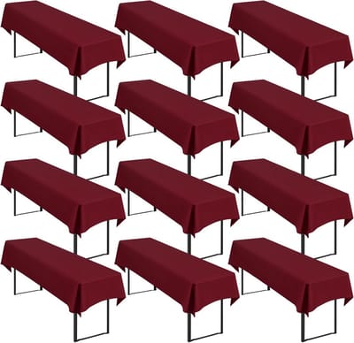 12-Pack Premium Biertafelkleed Universeel Rechthoekig Polyester Voor 50cm en 70cm Tafels