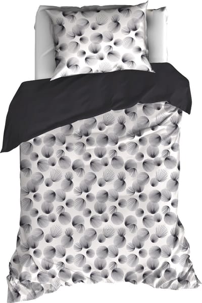 De Witte Lietaer Dekbedovertrek Katoen Aileen - Eenpersoons - 140 x 200/220 cm - Zwart