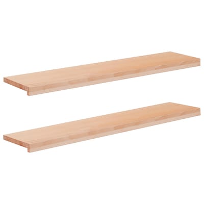 vidaXL - Raamprofielen - 2 - st - Naturel - 110 - x - 25 - x - 2 - cm - Massief - beukenhout