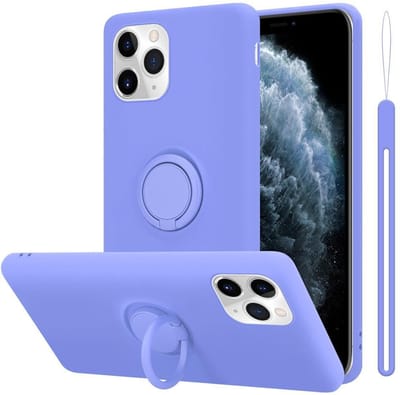 Cadorabo Hoesje geschikt voor Apple iPhone 11 PRO MAX in LIQUID LICHT PAARS - Beschermhoes van flexibel TPU silicone Case Cover met ring
